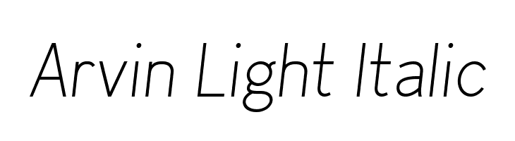 Arvin Light Italic  フリーフォントのダウンロード