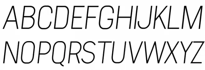 Arvin Light Italic फ़ॉन्ट अपरकेस