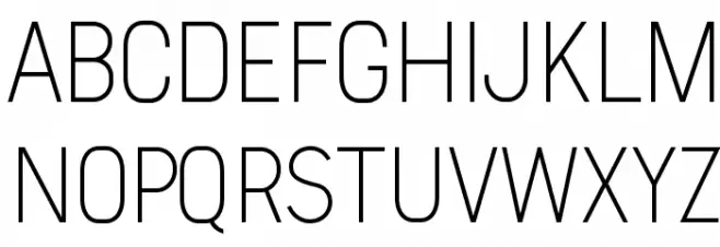 Arvin Light Font UPPERCASE