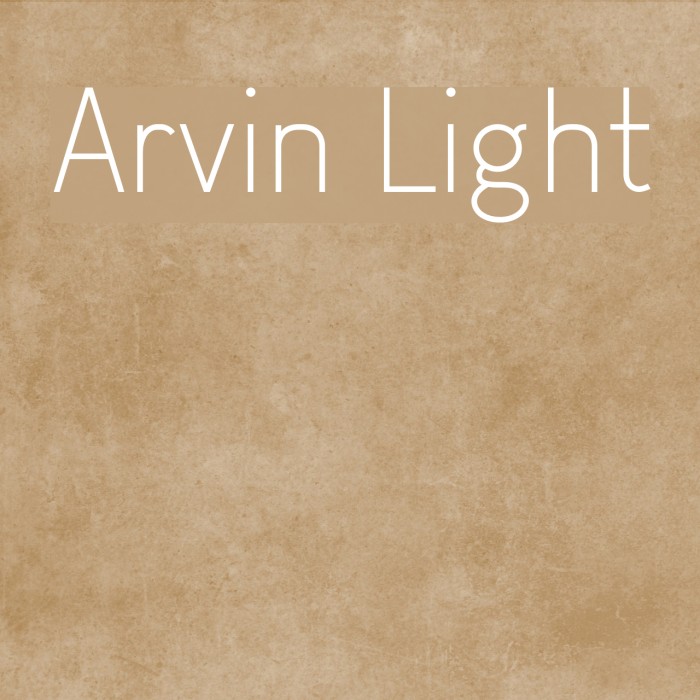 Arvin Light Font examples