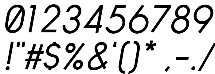 Arvin Regular Italic Font OTHER CHARS