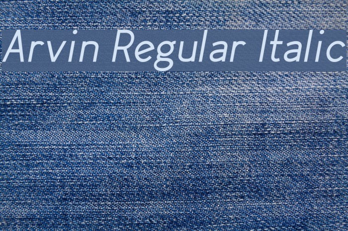 Arvin Regular Italic Font examples