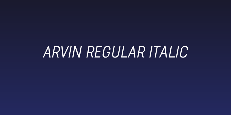 Arvin Regular Italic Social Header