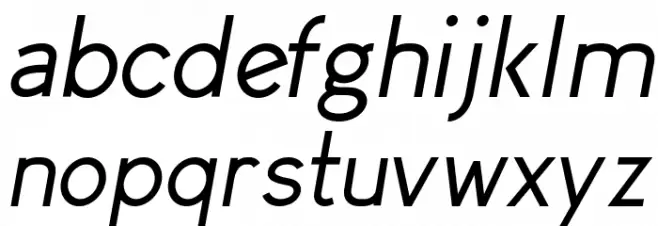 Arvin Regular Italic फ़ॉन्ट लोअरकेस
