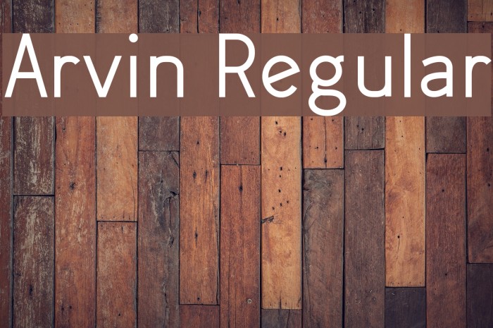 Arvin Regular Font examples