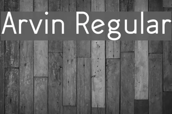 Arvin Regular Font examples