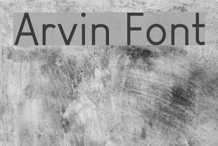 Arvin Font examples