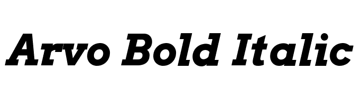 Arvo Bold Italic Font