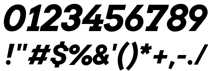 Arvo Bold Italic Font OTHER CHARS
