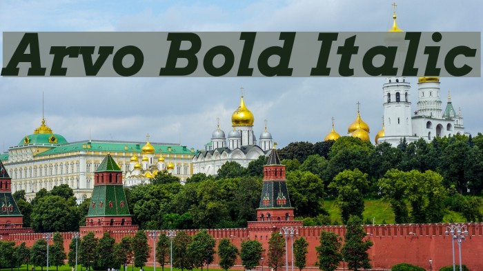 Arvo Bold Italic Font examples