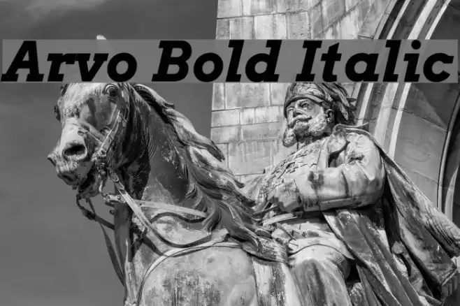 Arvo Bold Italic フォント examples