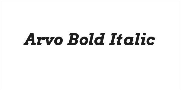 Arvo Bold Italic Logo
