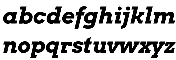 Arvo Bold Italic Font LOWERCASE