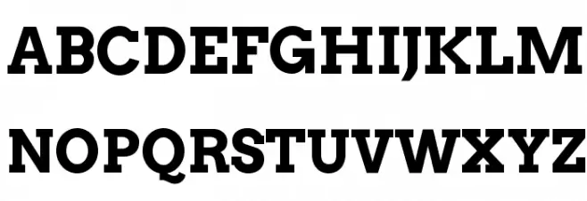 Arvo Bold Schriftart Groß