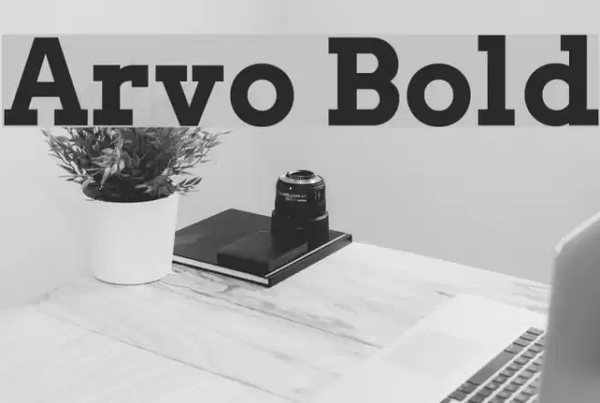 Arvo Bold Font examples