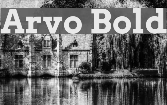 Arvo Bold Font examples