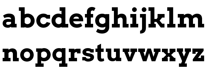 Arvo Bold Font LOWERCASE