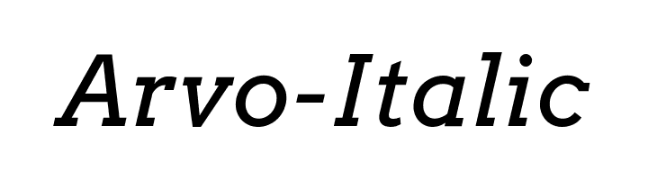 Arvo-Italic Font