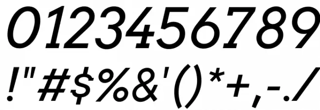 Arvo-Italic Font OTHER CHARS