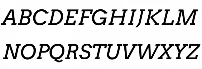 Arvo-Italic Caratteri MAIUSCOLE