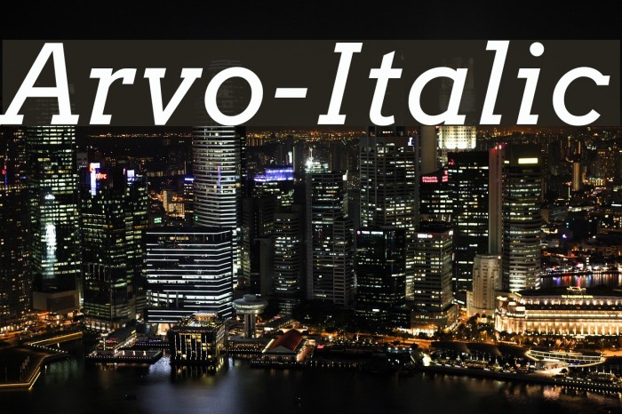 Arvo-Italic Font examples