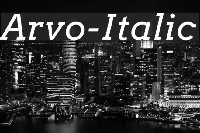 Arvo-Italic Font examples