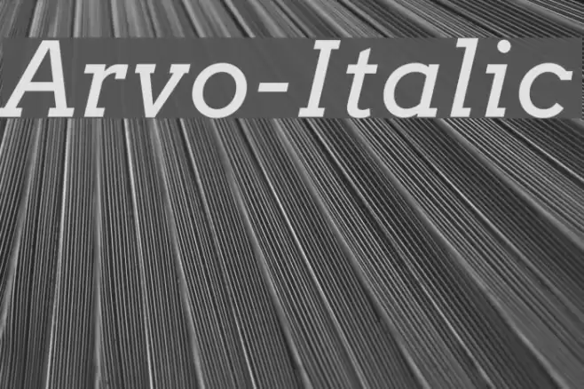 Arvo-Italic Font examples