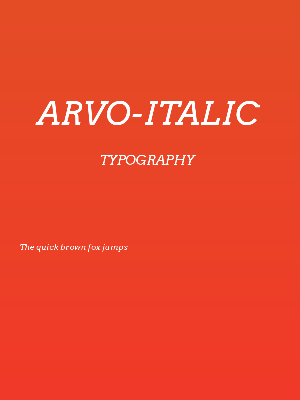 Arvo-Italic Poster