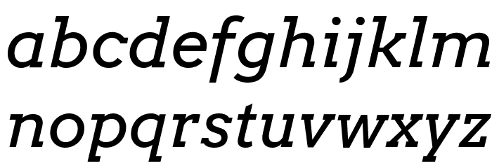 Arvo-Italic Font LOWERCASE