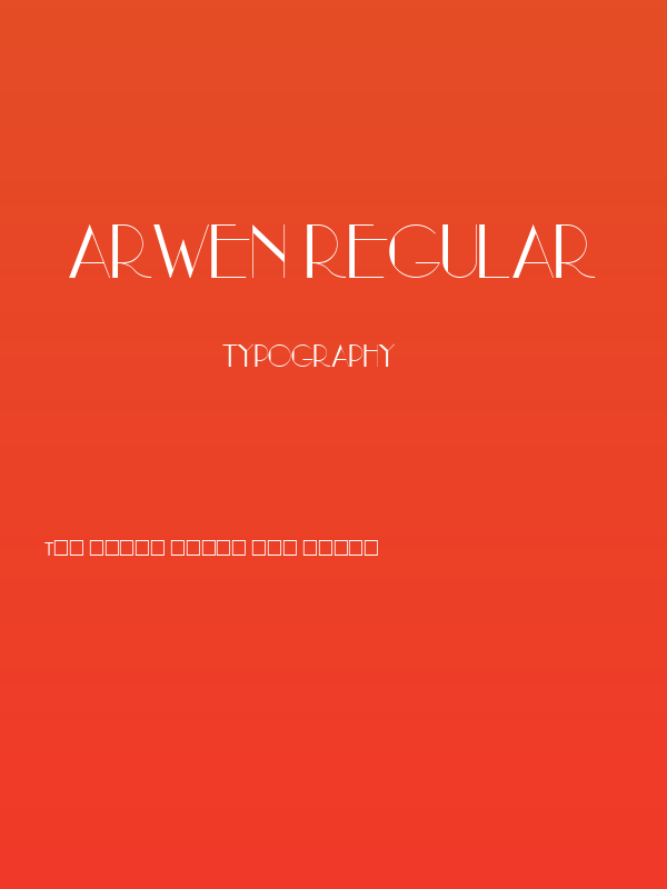 Arwen Regular Poster