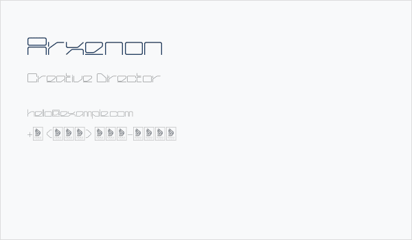 Arxenon Business Card