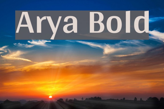 Arya Bold Font examples