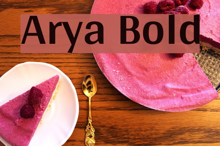 Arya Bold Font examples