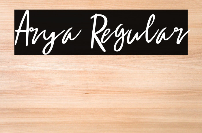 Arya Regular Font examples