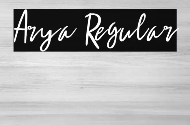 Arya Regular Шрифта examples