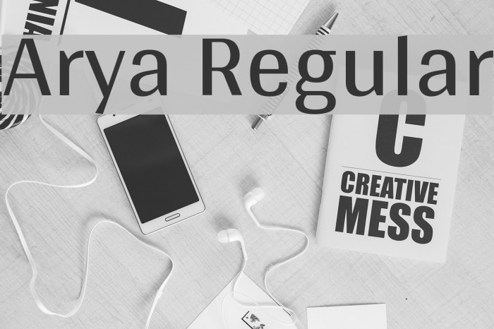 Arya Regular Font examples