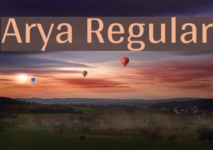 Arya Regular Font examples