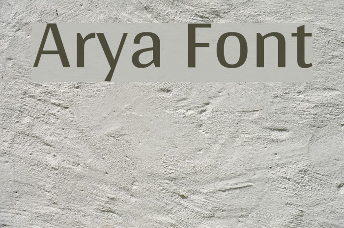 Arya Font examples