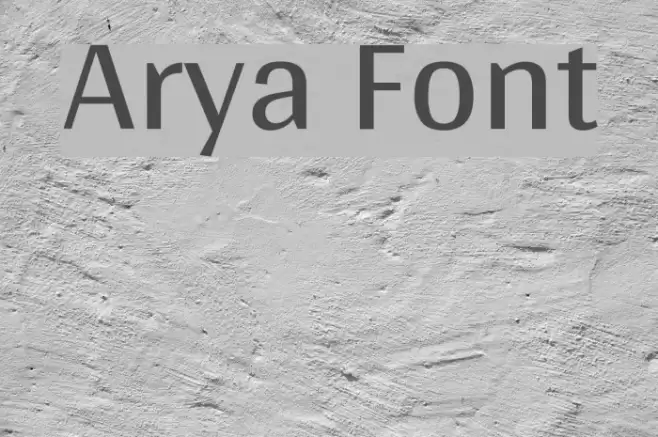 Arya Font examples