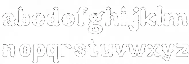 arab saenz3 Schriftart Kleinbuchstaben