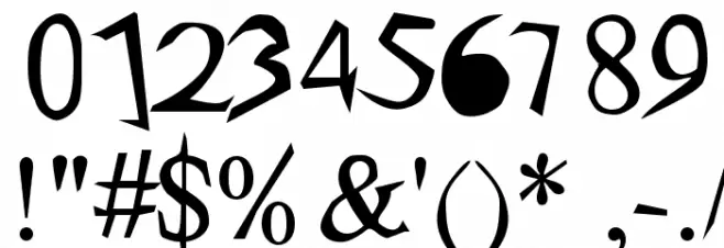 arachnid Font OTHER CHARS