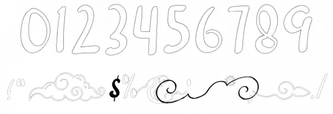 arch cloudy Font OTHER CHARS