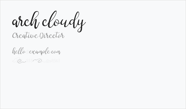 arch cloudy Business Card