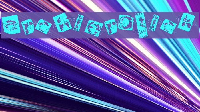 archierotick Font examples