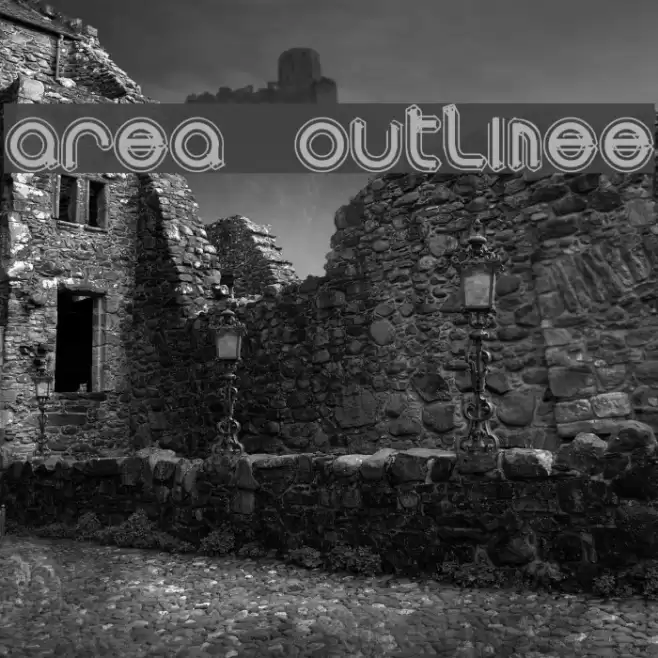 area OUTLINEe Font examples