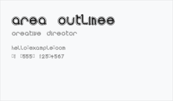area OUTLINEe Business Card