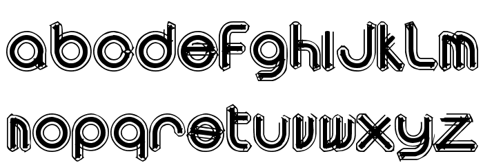 area OUTLINEe Font LOWERCASE