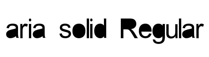 aria solid Regular  免费字体下载