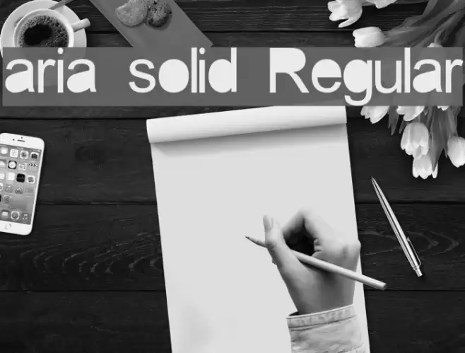 aria solid Regular Font examples