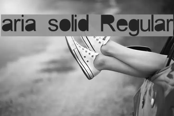 aria solid Regular Font examples